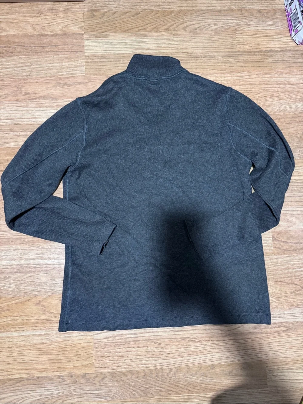 Banana Republic Men's Charcoal Gray Quarter-Zip Sweater Pullover